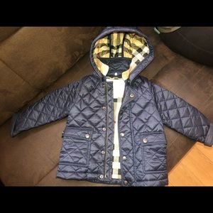 Navy Blue Burberry Coat 18m